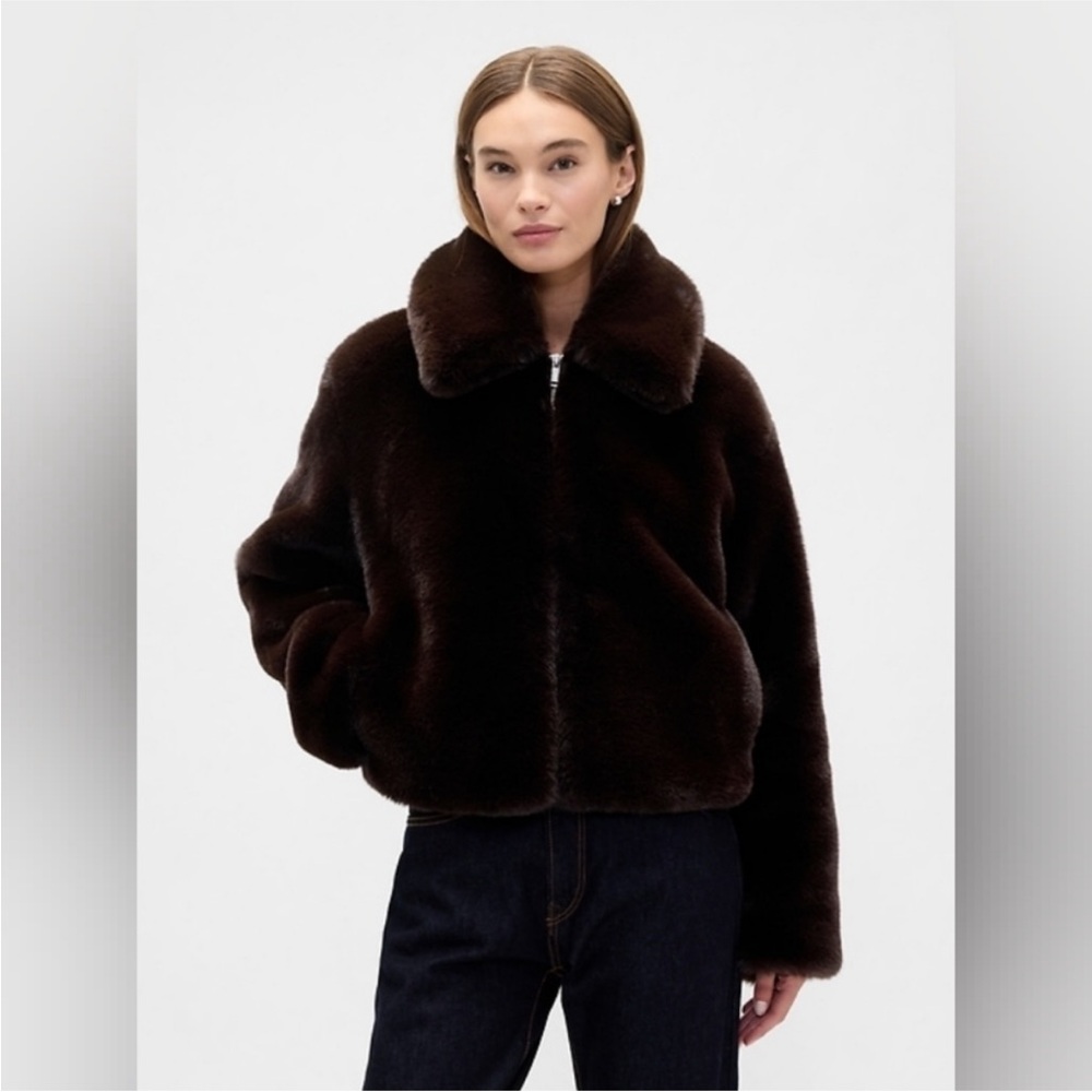 gap faux fur jacket